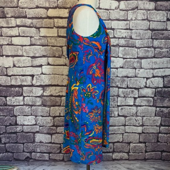 DONATED✨HPx2✨ Ralph Lauren One-Shoulder Multi-colored Dress Size 8 💙💗💛💚 - Picture 10 of 11